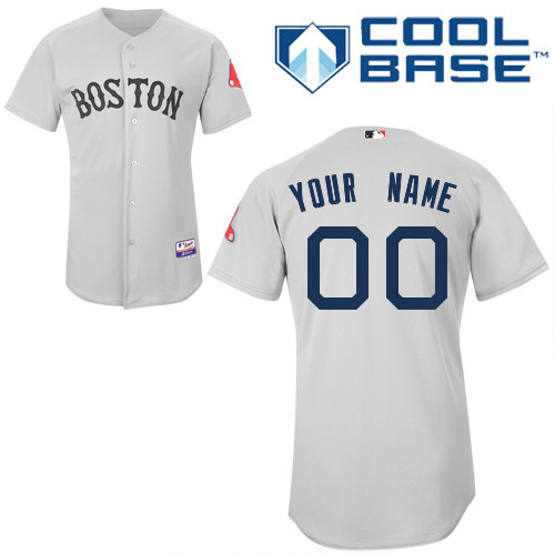 Red Sox Personalized Authentic Grey MLB 