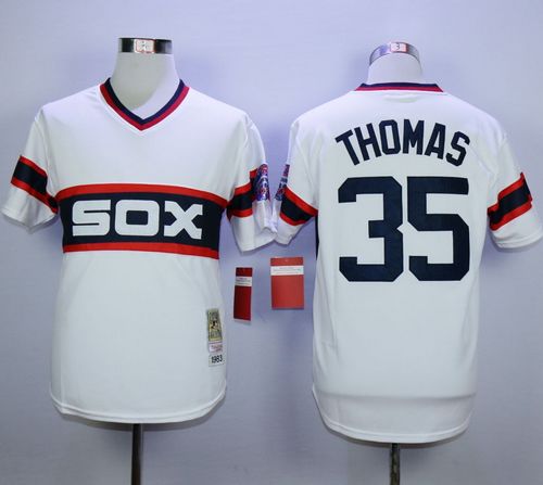 رموز الابراج Mitchell And Ness 1983 White Sox #35 Frank Thomas White Throwback ... رموز الابراج