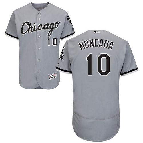 برايورين للشعر النهدي White Sox #10 Yoan Moncada Grey Flexbase Authentic Collection ... برايورين للشعر النهدي