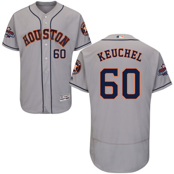افالون Houston Astros #60 Dallas Keuchel Gray Jersey افالون