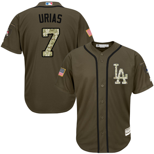 دار كيف Dodgers #7 Julio Urias Green Salute to Service Stitched MLB Jersey ... دار كيف