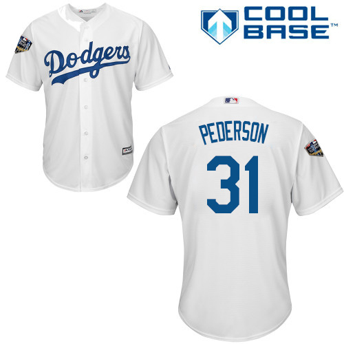 كريستال جونغ Dodgers #31 Joc Pederson White New Cool Base 2017 World Series ... كريستال جونغ