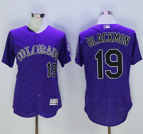 مسكرة ايسنس Men's Colorado Rockies #19 Charlie Blackmon Purple Stitched MLB Flex Base Nike Jersey مسكرة ايسنس
