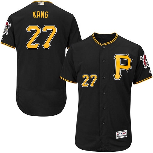 مستودع ناقل الرياض Men's Pittsburgh Pirates #27 Jung-ho Kang Black 2016 Flexbase Majestic Baseball Jersey حوالي