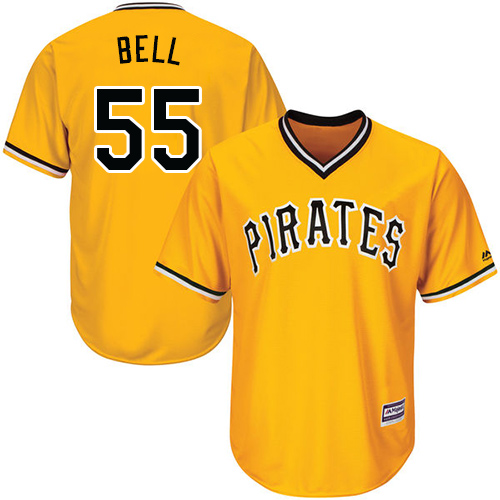 استاند ملابس Men's Pittsburgh Pirates #55 Josh Bell Green Salute to Service Stitched Baseball Jersey استاند ملابس