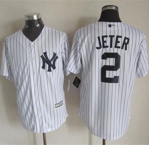 مخترع السيارات Yankees #2 Derek Jeter White Strip New Cool Base Stitched MLB ... مخترع السيارات