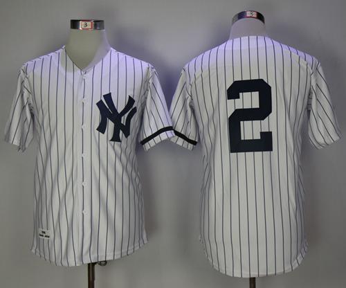Yankees #2 Derek Jeter White Strip 
