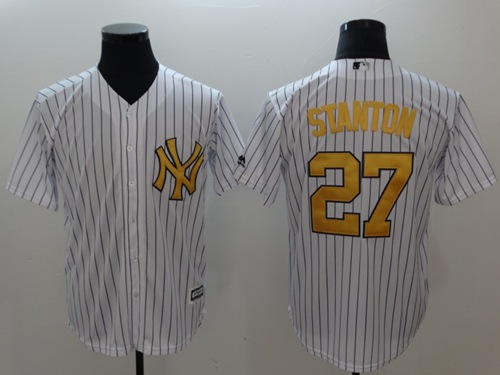 صور للغزال Yankees #27 Giancarlo Stanton White Gold No. New Cool Base ... صور للغزال