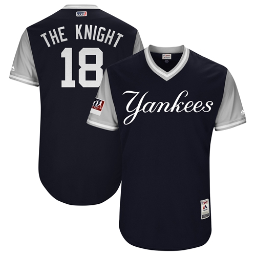 منظف قطار العائلة Yankees #18 Didi Gregorius Navy The Knight Players Weekend ... منظف قطار العائلة
