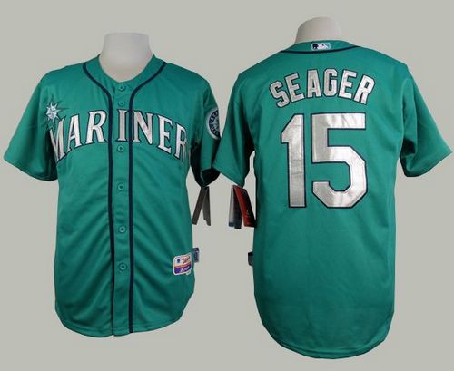 مقعد سيارة Seattle Mariners #15 Kyle Seager Camo Realtree Collection Cool Base Stitched MLB Jersey مقعد سيارة