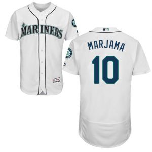 Seattle Mariners #10 Mike Marjama Navy Blue Flexbase Authentic Collection  Stitched Baseball Jersey