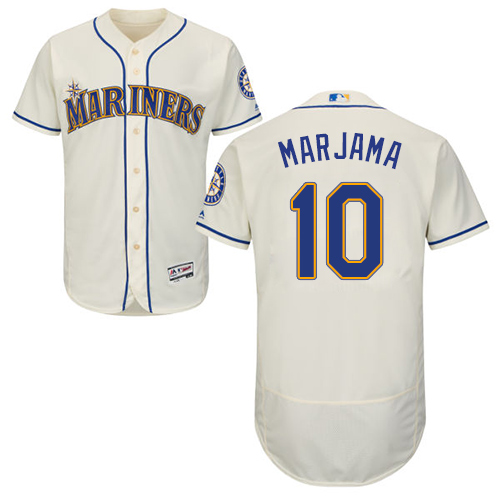 نون سيلر Seattle Mariners #10 Mike Marjama Grey Flexbase Authentic Collection Stitched Baseball Jersey نياسين