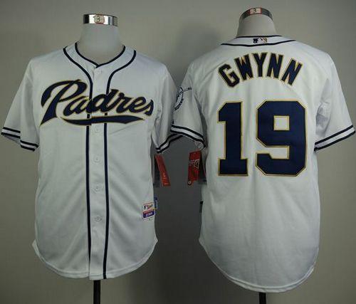 صورة سبرايت Padres #19 Tony Gwynn White Cool Base Stitched Youth Baseball Jersey صورة سبرايت