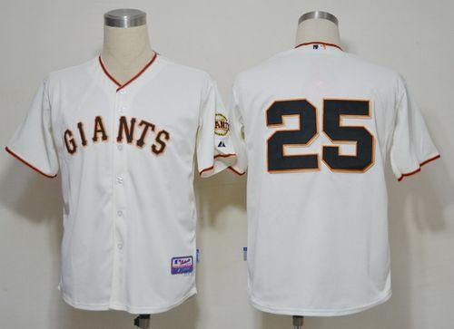 بريستون Giants #25 Barry Bonds Cream Cool Base Stitched MLB Jersey | MLB ... بريستون