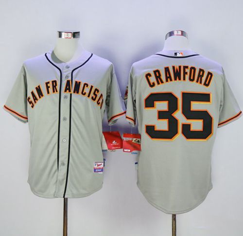 عروض اليوم الوطني مكيفات Giants #35 Brandon Crawford Grey Cool Base Road Stitched MLB ... عروض اليوم الوطني مكيفات