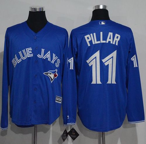 ويلان Blue Jays #11 Kevin Pillar Blue New Cool Base Long Sleeve Stitched ... ويلان