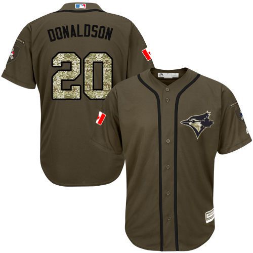 تقديم ستاربكس Blue Jays #20 Josh Donaldson Red Flexbase Authentic Collection Canada Day Stitched MLB Jersey الحرباء