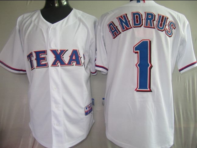 اسم مطلق Rangers #1 Elvis Andrus White Stitched MLB Jersey | MLB Jersey ... اسم مطلق
